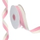 thumbnail image 1 of Uxcell 9.8 yardas x 1" Cinta de rayas navideña, rollo de cinta de caramelo para envolver, rosa y blanco, 1 of 6