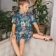thumbnail image 4 of Balery Colorful Flowers Conjunto de Pijama Infantil de Manga Corta con Estampado – Ropa de Dormir de Algodón Suave-3X-Large, 4 of 6