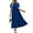 C-Royal Blue, variant on Long Dresses for Women Summer Short Sleeve Casual Crewneck Maxi Dress with Pockets