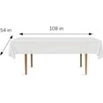 thumbnail image 4 of DecorRack 12 Plastic Tablecloths, 54 x 108 inch, Rectangular, Birthday Party, Outdoor, White, 4 of 6