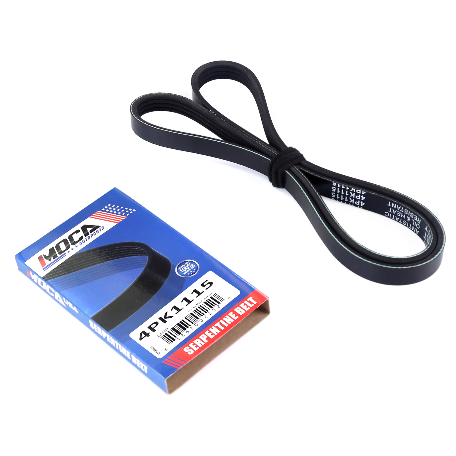 EPDM Serpentine Belt 4PK1115 – Power Steering For 98-04 Toyota Tacoma 2.7L DOHC By More Car Autoparts