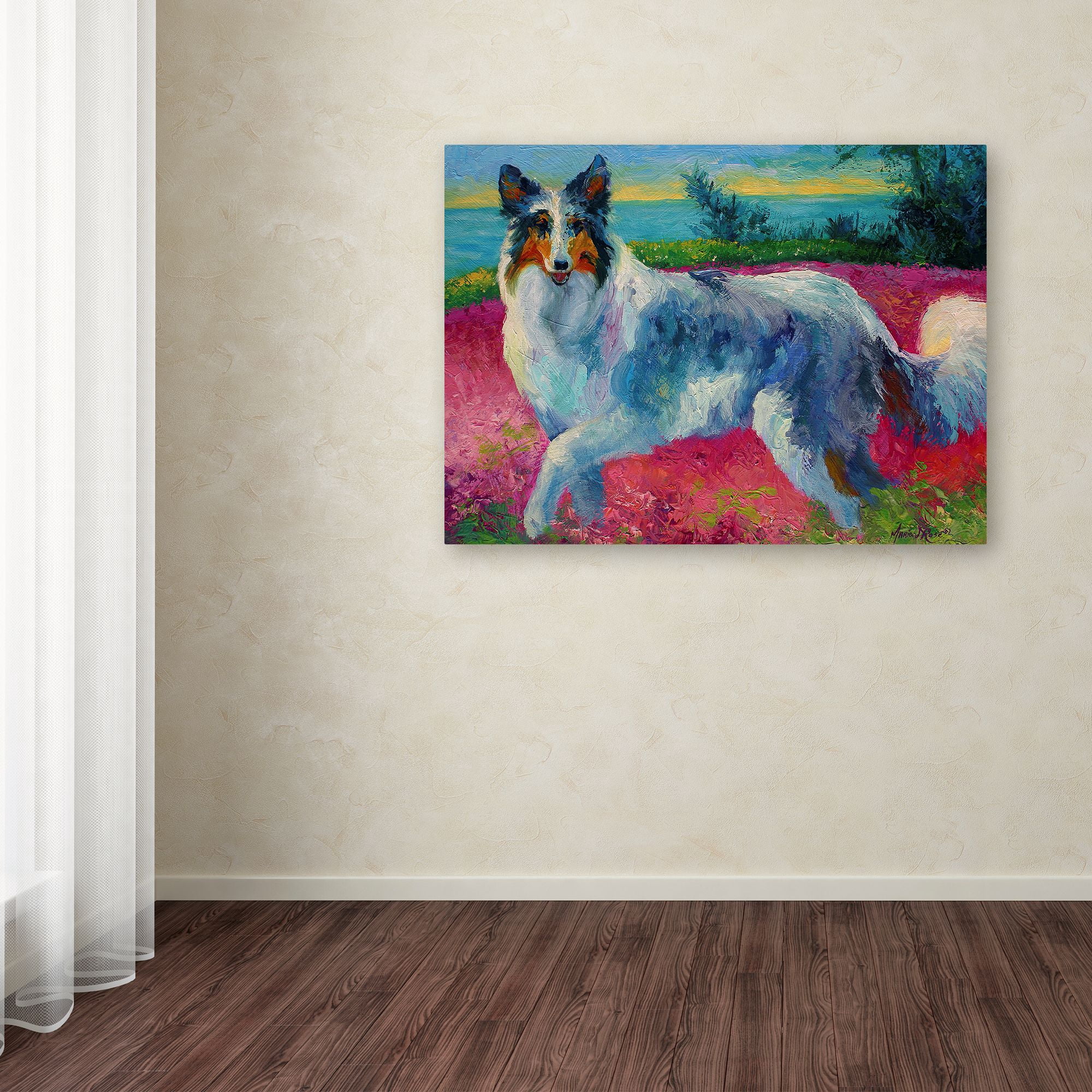 Trademark Fine Art 'Mony Collie' Canvas Art by Marion Rose