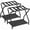 Black, variant on Foldable Metal Luggage Rack Set (2 pcs), Black, 2-Tier Suitcase Stand with Storage Shelf, Easy Assembly