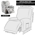 thumbnail image 3 of Dznils Printed Recliner Chair Cover Polyester Stretch Recliner Sofa Slipcover, Black Gray Stripe, 3 of 11