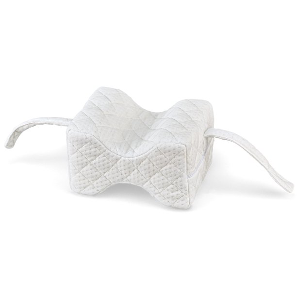 Memory Foam Soft Quilted Knee Pillow with Adjustable Strap for Side