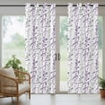 thumbnail image 5 of Outdoor Curtains for Patio Waterproof, Purple Grey Botanical Outdoor Privacy Panels Grommet, Spring Floral Summer Farmhouse Blackout Outside Curtains for Porch/Cabana/Pergola/Gazebo 54"x95", 1 Panel, 5 of 8