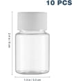 thumbnail image 2 of Happon 10 PCS Plastic Pill Bottles, 30ml Empty Plastic Bottles Portable Refillable Bottles Reusable Travel Bottles Small Clear Pill Containers with Lids for Liquid Solid Powder Dispense, 2 of 6