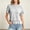 Grey, variant on 2026 New Women’s Short Sleeve Sweaters Tops Oversized Summer Casual Ruffled Hem Knit Pullover Cute Solid Color Crochet Blouses(Brown,L)