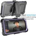 thumbnail image 3 of Galaxy S9 / S9 Plus Case, Samsung Galaxy S9 Holster Clip, Tekcoo [Tshell] Shock Absorbing [Lavender] Secure Swivel Locking Belt Defender Heavy Full Body Kickstand Carrying Tank Armor Cases Cover, 3 of 6