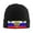 Black, variant on Retro Russian Flag Winter Beanie Hats for Men Women Warm Cozy Knitted Cuffed Skull Cap Deep Heather