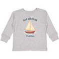 thumbnail image 3 of Inktastic Bar Harbor Maine Sailboat Illustration Boys or Girls Long Sleeve Toddler T-Shirt, 3 of 5