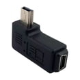 thumbnail image 2 of FVH Mini USB 2.0 5P Male to Female M to F Extension Adapter 90 Degree Left Angled, 2 of 7