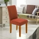 thumbnail image 3 of Funda de silla de comedor de poliéster elástica de color sólido, lavable, suave y gruesa. Café ligero, 3 of 7