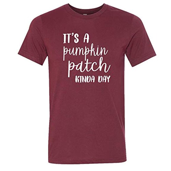 Pumpkin Patch Kinda Day Adult Unisex Short Sleeve T-Shirt-Heather Cardinal-Medium