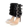 thumbnail image 5 of New Women MackinJ 211-14 Patent PU Perspex Buckle Ankle Cuff Stiletto Sandal, 5 of 6