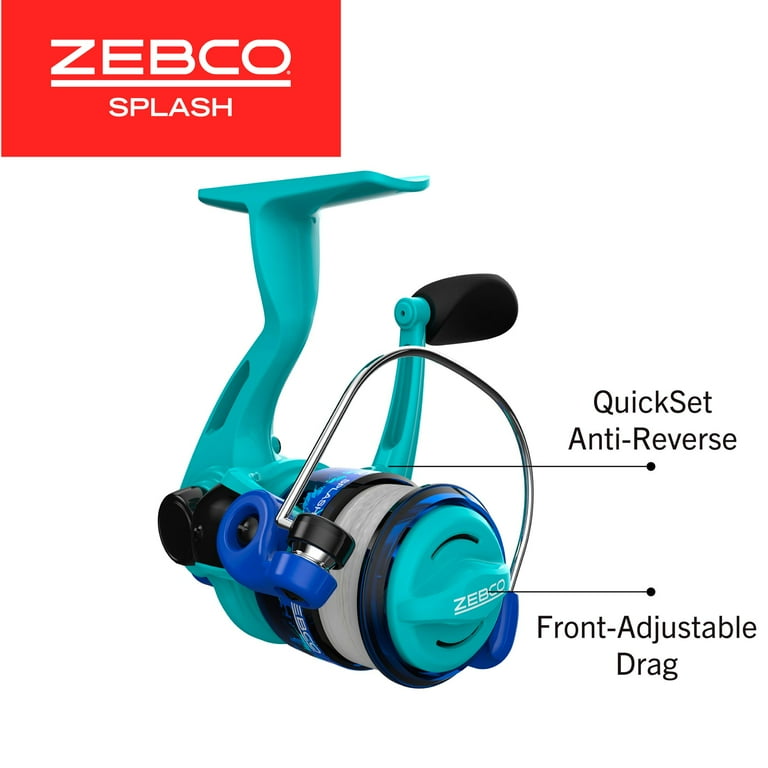 Zebco Splash Jr. Spinning Reel and Fishing Rod Combo, 4-Foot, Blue Zebco Splash Jr. Spinning Reel and Fishing Rod Combo, 4-Foot, Blue