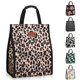 thumbnail image 1 of Bolsas de almuerzo para mujer con aislamiento reutilizable con bolsillo interno para el trabajo (leopardo), 1 of 1