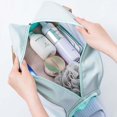 thumbnail image 4 of green Bolso claro grande del organizador del artículo de tocador del viaje del bolso cosmético impermeable claro del bolso del maquillaje claro, 4 of 5