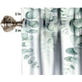 thumbnail image 4 of Green Leaves Kitchen Valance Curtain Set, Spring Summer Botanical Plants Farmhouse Watercolor Sage Eucalyptus Leaf Window Valances and Tier Set for Living Room Décor 54''x18'' & 27''x24''x2, 3 Panels, 4 of 4