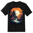 thumbnail image 2 of Plus Size Shirt for Women Black Tops for Women Short Sleeves Shirt for Women Mountain T Shirt Crewneck Shirt for Women XS, 2 of 5