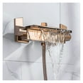 thumbnail image 6 of Rose Gold Bathtub Shower Faucet Set Brass Bathtub Faucet Hot &amp; Cold Taps Mixer With Handheld Waterfall Bathtub Tap Black ,Effortless Installation, 6 of 7