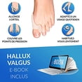 thumbnail image 3 of Corrector Hallux Valgus [6x] silicona mejorada, 0% BPA, talla única - separador de dedos, alisador, espaciador de órtesis de pie para protección de dedos hallux valgus - Blanco Rojo Verde MX-0132004FYD, 3 of 5