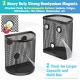 thumbnail image 2 of 2 Pack Magnetic Pencil Holder, Mesh Storage Metal Baskets Holder Container Storage Organizer with Magnets to Hold Whiteboard Kitchen Refrigerator Fridge, NOGIS Locker Accessories, Black ﻿, 2 of 7
