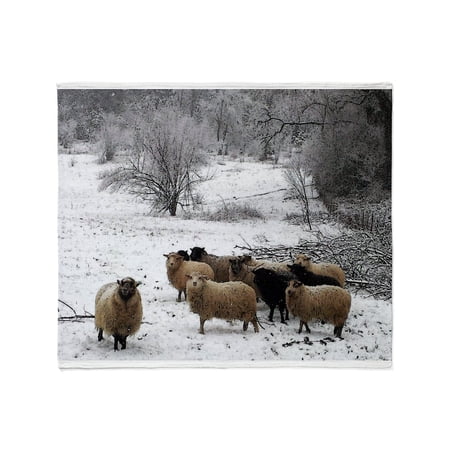 CafePress - Winter Sheep Throw Blanket - Soft Fleece Throw Blanket 50 x60 for All Ages