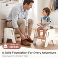 thumbnail image 4 of Wooden Step Stool 3-Height Adjustable Toddler Kitchen Stool Helper, Kids Bathroom Small Step Stools, Pine Wood Anti-slip Foot Stool for Adults, 4 of 11