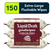 goodwipes Flushable Butt Wipes 150ct. sCream Soda, 3pk, 150ct