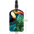 thumbnail image 6 of Square 2Pack PU Leather Toucan Cruise Luggage Tag with Privacy Cover and Name ID Tag for Travel Handbags Backpacks Luggage Tags, 6 of 6