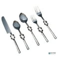 thumbnail image 6 of Elyon Reef Knot Reflective Silver 20 Piece Flatware Set Indian Artisan-Made Set Hand-Forged Stainless Steel Service for 4, 6 of 7