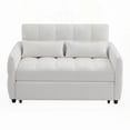 thumbnail image 6 of Modern Beige Chenille Loveseat Sofa with Adjustable Backrest (52.8") and Built-in USB Ports, 6 of 26