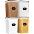 thumbnail image 1 of Recipientes de almacenamiento de alimentos PRAKI extra grandes y altos, 6,5 L (220 ml), 4 unidades, 1 of 7