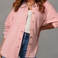 thumbnail image 1 of IMENGL Cable knit shacket lightweight long sleeve, Red XL, Size M-2XL, 1 of 9