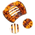 thumbnail image 2 of Unique Bargains 1 Pc Cute Heart-Shaped Hollow Hair Clips Hairdo Clip Dark Brown, 2 of 5