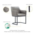 thumbnail image 3 of Serena Upholstered Dining Armchair with Steel Base in Gray- Set of 2, 3 of 10