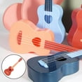 thumbnail image 4 of Mini Kids Guitar Toy Acoustic Ukulele 4 Strings Educational Plastic Learning Red-brown, 4 of 9