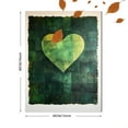 thumbnail image 3 of UXIEQU 12x16 Inch 2D Flat Green Love Quote Wall Art Heart Minimalist Bedroom Couples Gift Home Decor, 3 of 8