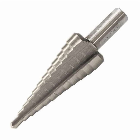 Manufacturer Varies HSS Step Drill Bit 12 Sizes, 3/16-7/8" 19N127