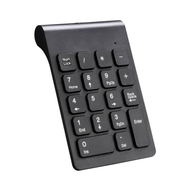 Portable 2.4G Wireless Digital Keyboard USB Number Pad 18 Keys Mini Numeric Keypad For Laptop PC Notebook Desktop Black