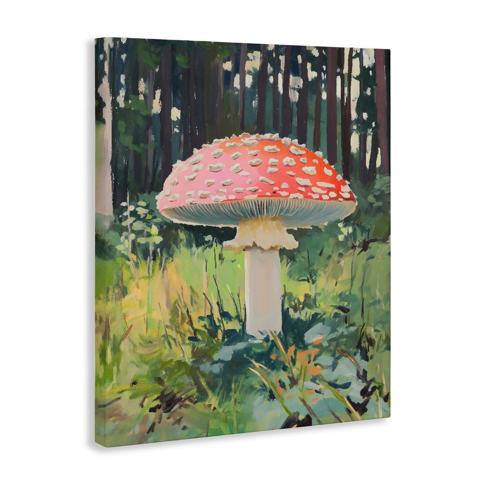 Stupell Industries Red Mushroom in Sunlit Forest Canvas Wall Art, design by The Prints Vibe
