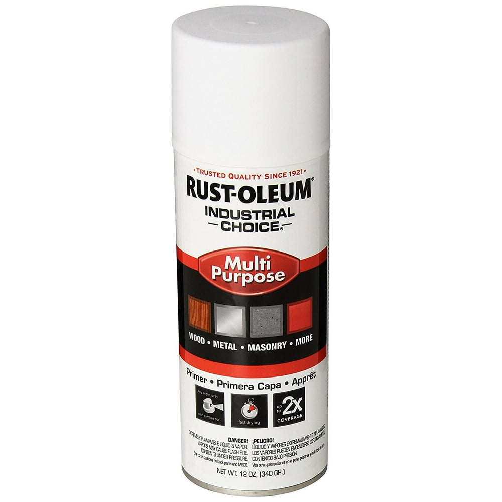 Rust-Oleum 1681830 Multi-Purpose Enamel Spray Primer, 12 oz, White, 6 ...