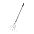 thumbnail image 1 of JIEMUCES Handheld Weeding Rake Stainless Steel Hand Rake with 5 Teeth Heavy Duty Gardening Rake for Cultivating Loosening Soil Spreading Mulch, 1 of 8