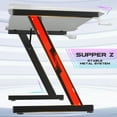 thumbnail image 4 of Homall 44" Z-Shaped Gaming Desk Carbon Fiber Surface Desk with Cup Holder & Headphone Hook, White, 4 of 7