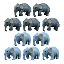 10 Pcs Small Plastic Animal Figurines Set, Miniature Elephant Toys for Kids, Educational and Collectible Play Figures