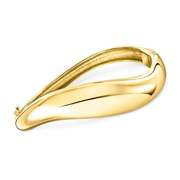 Ross-Simons 18kt Gold Over Sterling Sculptural Bangle Bracelet, Women's, Adult