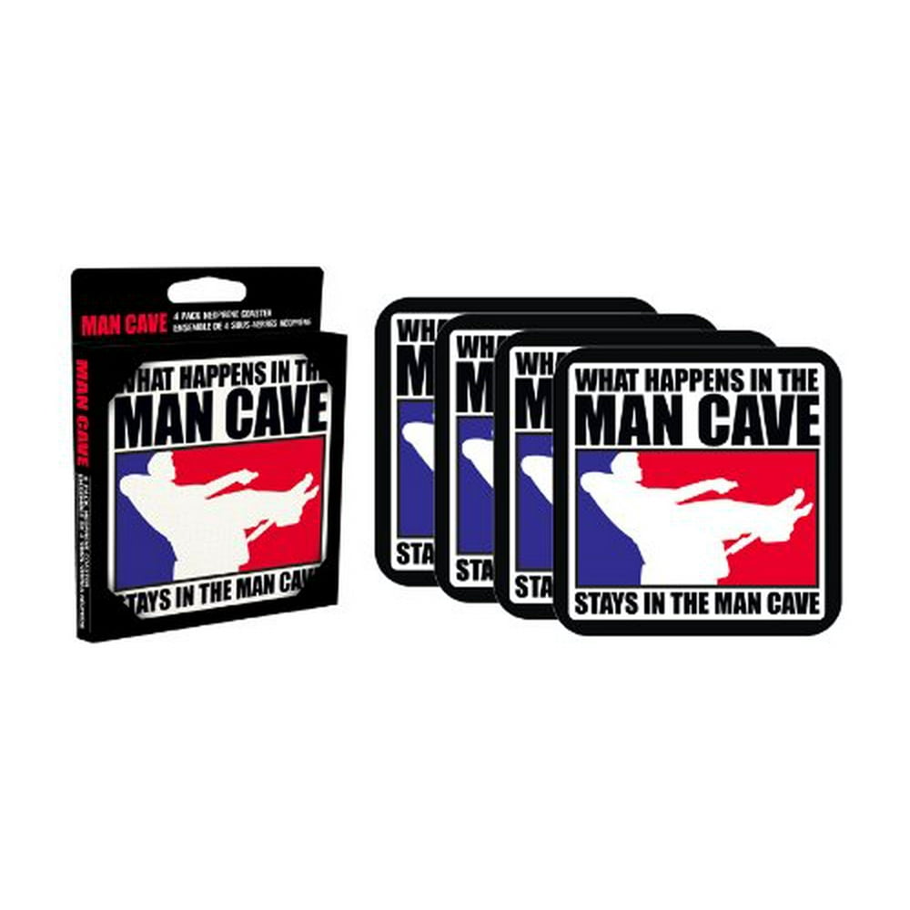 Coaster Man Cave Coaster (Set of 4) Licensed Gifts Toys 43006
