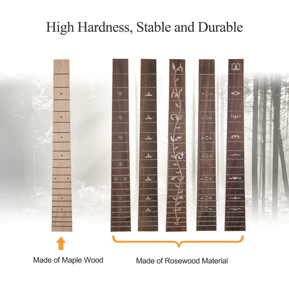 VGEBY1 Guitar Neck Guitar Fret Board Rosewood Fretboard Replacement Parts for 41 inch 20 Frets Acoustic Guitar