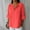 Watermelon Red, variant on Women Tops Summer Short Sleeve Tops Fashion V Neck Leisure Three-quarter Sleeve Solid Tops